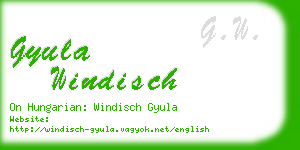 gyula windisch business card